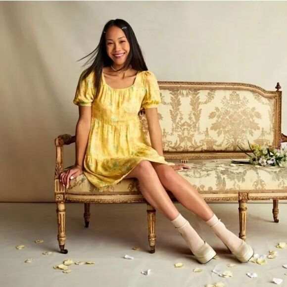 Disney Dresses & Skirts - Disney Parks Yellow Floral Mini Summer Dress Size 2X NWT